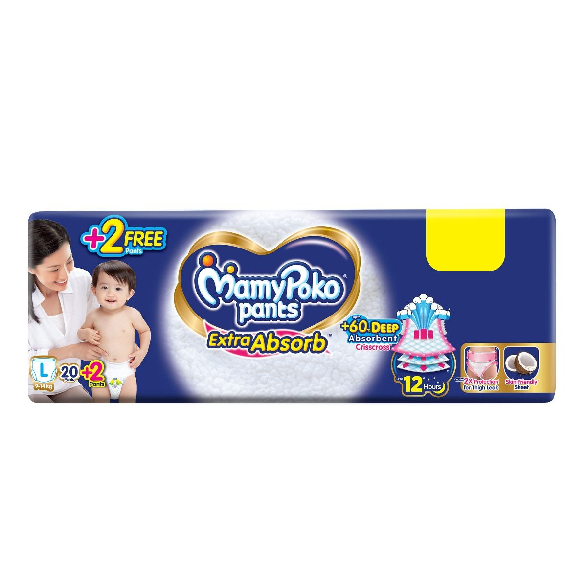 MamyPoko Extra Absorb Pant Style Diapers Extra Large Combo Pack 84 Pieces  Online in India, Buy at Best Price from Firstcry.com - 12316396